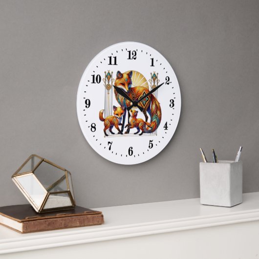 Elegante art deco vos grote klok (Kantoor)