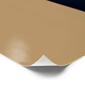 Elegante art deco vrouw in goud en blauw perfect poster (Hoek)