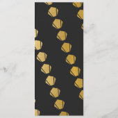 Elegante Art Deco Wedding Menu Goud Zwart Receptie (Achterkant)