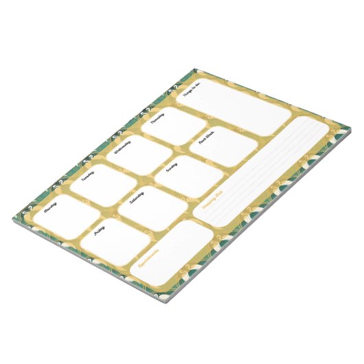 Elegante Art Deco Wekelijkse Planner - Wekelijks Notitieblok (Schuin)