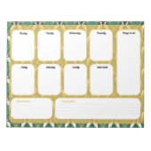 Elegante Art Deco Wekelijkse Planner - Wekelijks Notitieblok (Voorkant)