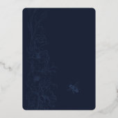 Elegante Art Deco Wildflower bruiloft uitnodiging (Achterkant)