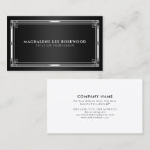 Elegante Art Deco Wit Lijst op zwart