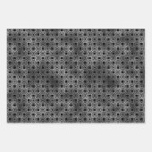 Elegante Art Deco Zilveren Patronen Inpakpapier Vel (Voorkant 3)