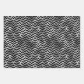 Elegante Art Deco Zilveren Patronen Inpakpapier Vel (Voorkant)