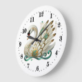 Elegante art deco zwaan grote klok (Hoek)