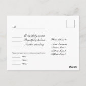 Elegante Art Deco Zwart Goud Lijst Maaltijd Keuze  Briefkaart (Achterkant)