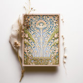 Elegante  Art Nouveau Bloemenbruiloft Kaart