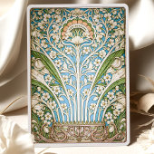Elegante  Art Nouveau Bloemenbruiloft Kaart