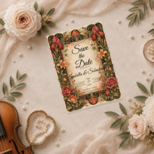 Elegante Art Nouveau bloemige bruiloft