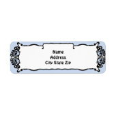 Elegante Art Nouveau bloemrand Etiket (Voorkant)