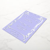 Elegante Art nouveau bloemrijke lijst Folie Uitnod Folie Uitnodiging (Gedraaid)