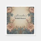 Elegante Art Nouveau boog bruidsdouche Servet (Voorkant)