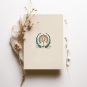 Elegante Art Nouveau Bruiloft Drinken Menu Kaart