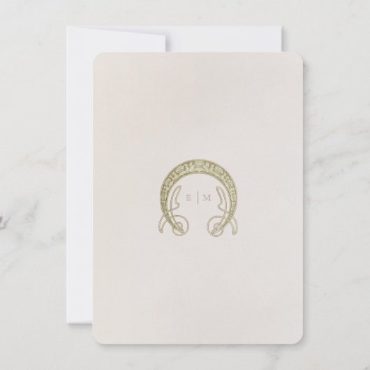 Elegante Art Nouveau bruiloft info Kaart (Achterkant)
