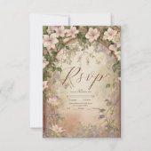 Elegante Art Nouveau bruiloft RSVP Kaartje (Voorkant)