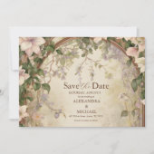 Elegante Art Nouveau bruiloft Save The Date (Voorkant)