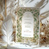Elegante Art Nouveau bruiloft Save the Date Kaart