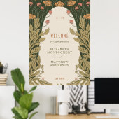 Elegante Art Nouveau bruiloft welkomstbord Poster (Thuiskantoor)