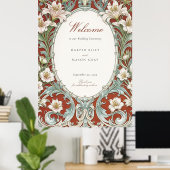 Elegante Art Nouveau bruiloft welkomstbord Poster (Thuiskantoor)