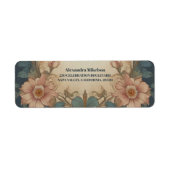 Elegante Art Nouveau Bruiloftsborrel Etiket (Voorkant)