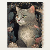 Elegante  Art Nouveau Cat 2024 Planner (Achterkant)