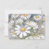 Elegante Art Nouveau Daisy Wedding RSVP Kaart (Achterkant)