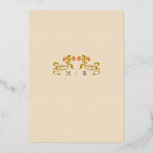 Elegante  Art Nouveau Deco Natuur bruiloft Folie Uitnodiging (Achterkant)