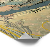 Elegante  Art Nouveau Deco Natuur Welkom Poster (Hoek)