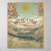 Elegante  Art Nouveau Deco Natuur Welkom Poster (Voorkant)