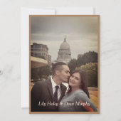 Elegante Art Nouveau Floral bruiloft uitnodiging (Achterkant)