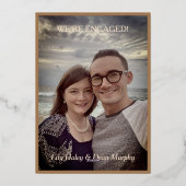 Elegante Art Nouveau Floral Folie Aankondiging (Achterkant)