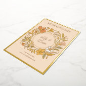 Elegante Art Nouveau Floral Folie Aankondiging (Gedraaid)