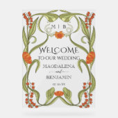 Elegante Art Nouveau Floral Lijst Welkom Acryl Bord (Voorkant)