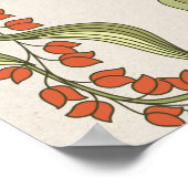 Elegante  Art Nouveau Floral Lijst Welkom Poster (Hoek)