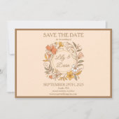Elegante Art Nouveau Floral Save the Date (Voorkant)