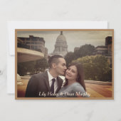 Elegante Art Nouveau Floral Save the Date (Achterkant)