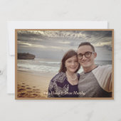 Elegante Art Nouveau Floral Verloving Aankondiging (Achterkant)