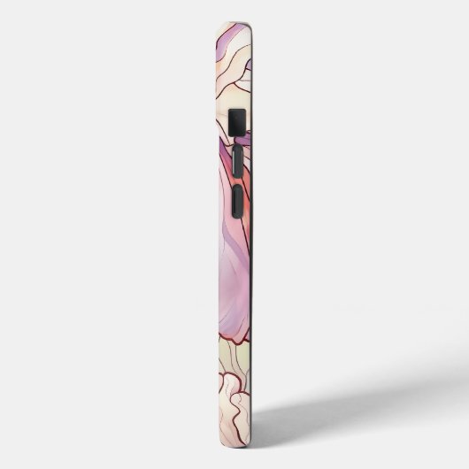 Elegante Art Nouveau Glas in lood Iris Vlinder Case-Mate iPhone Case (Achterkant / Links)