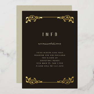 Elegante Art Nouveau goud folie uitnodiging