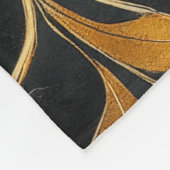 Elegante Art Nouveau Gouden Flora Fleece Deken (Hoek)