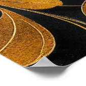 Elegante Art Nouveau Gouden Flora Poster (Hoek)