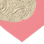 Elegante art nouveau gouden perzik metallic look korte tafelloper (Hoek)