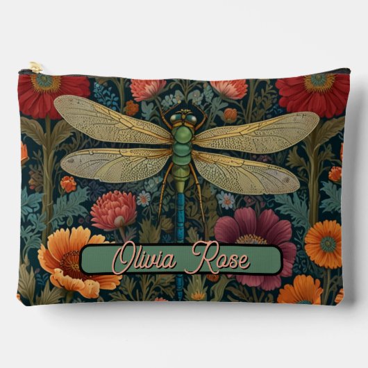 Elegante art nouveau herfst bloem libel etui (Voorkant)
