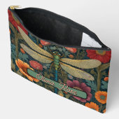 Elegante art nouveau herfst bloem libel etui (Open)