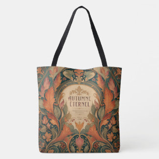 Elegante Art Nouveau herfst botanische afbeelding Tote Bag