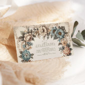 Elegante Art Nouveau huwelijksuitnodiging Informatiekaartje