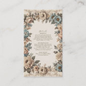 Elegante Art Nouveau huwelijksuitnodiging Informatiekaartje (Voorkant)