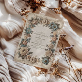 Elegante Art Nouveau huwelijksuitnodiging Kaart