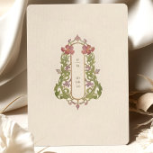 Elegante Art Nouveau Iris Floral Wedding Kaart